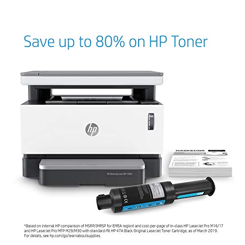 HP Neverstop 1000w WiFi Enabled Monochrome Laser Printer, 80% Savings on  Genuine Cartridge, Self Reloadable with 5X Inbox Yield, Smart Tasks with HP  Smart App, Low Emission & Clean Air Quality –