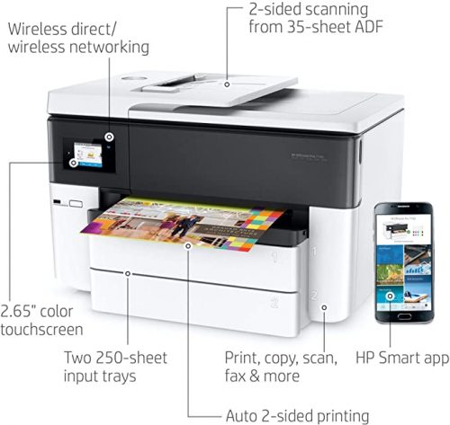 HP OfficeJet Pro 7740 Wide All-in-One Printer. Allows printing wirelessly or from a mobile phone (G5J38A)