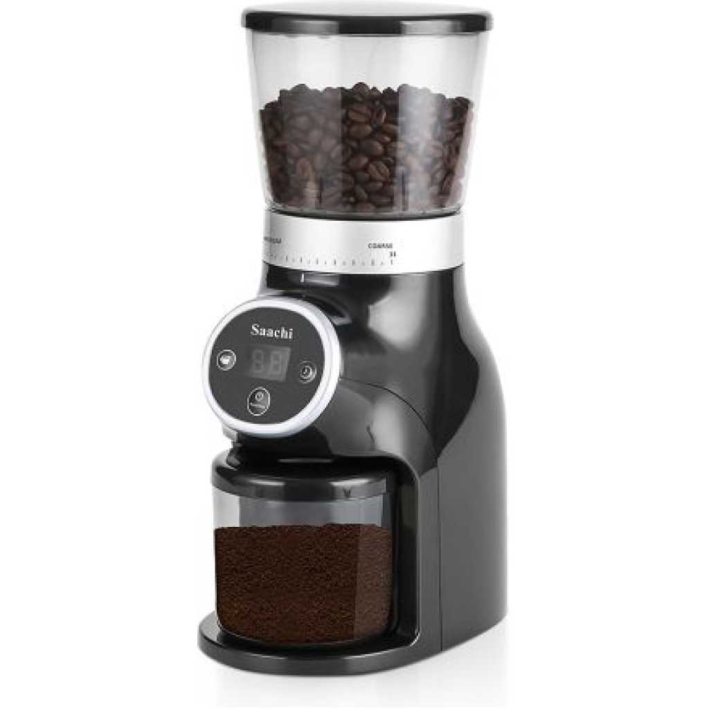 Saachi Herbs, Spices, Coffee Grinder With Digital Control Panel, Black