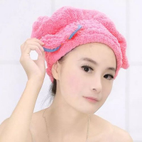 Microfiber Hair Quick Drying Towel Bath Wrap Shower Cap Turban, Color May Vary