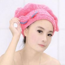 Microfiber Hair Quick Drying Towel Bath Wrap Shower Cap Turban, Color May Vary