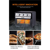 Sonifer 2-in-1 Toaster & Air Fryer Oven 22L, Black