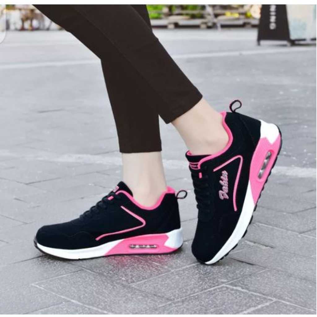 Women's Fashion Sneakers Black/ Pink