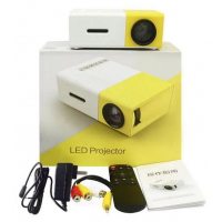 Mini Portable Smartphone Pocket Projector HDMI-Compatible AV USB HD 1080p Video Media Player For Home Theater PC Laptop, Yellow.