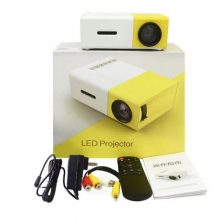 Mini Portable Smartphone Pocket Projector HDMI-Compatible AV USB HD 1080p Video Media Player For Home Theater PC Laptop, Yellow.