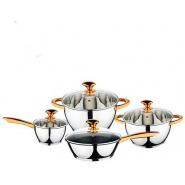 Kaisa Villa 6 Pieces Of Stainless Steel Saucepans Cookware Induction Pots, Silver Cooking Pans TilyExpress 7