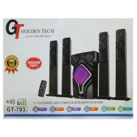 Golden Tech GT-703 5.1 Channel Multimedia Speaker System/Sub-woofer - Black