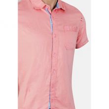 White Label Single Pocket Short Sleeve Shirt – Peach Men's Casual Button-Down Shirts