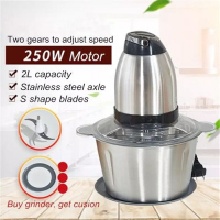 Gourmet Electric 2L Food Processor Meat Mincer Grinder Sausage Machine, Silver.