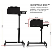 Adjustable Mobile Standing Computer Laptop Table Stand Desk, Black