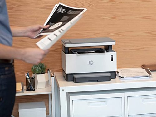 HP Neverstop 1200a Laser Printer, Print, Copy, Scan, Mess Free Reloading, Save Upto 80% on Genuine Toner, 5X Print Yield (USB Connectivity) - Black