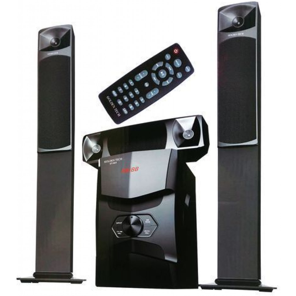 Golden Tech GT-603 Multimedia Speaker System /Subwoofer – Black Home Theater Systems TilyExpress 7