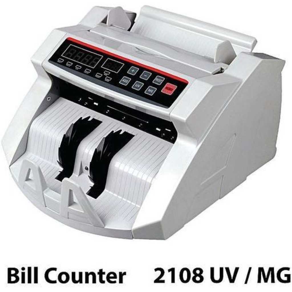 Automatic Money Cash Counting Bill Counter Bank Machine - Black/white