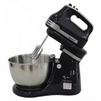 Saachi 5 Speed Hand Mixer with Stand Mixer With Stainless Steel Bowl, Silver