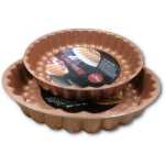 2Pc Decorative Nonstick Angel Baking Food Pie Cake Pan 28 & 30Cm, Copper