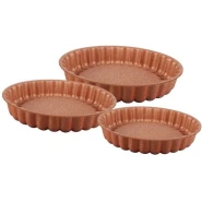 2Pc Decorative Nonstick Angel Baking Food Pie Cake Pan 28 & 30Cm, Copper