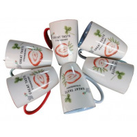 6 Pieces Of Coffee Tea Cups Mugs- MultiColours