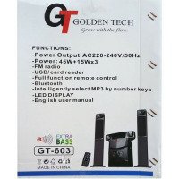 Golden Tech GT-603 Multimedia Speaker System /Subwoofer – Black Home Theater Systems TilyExpress 12