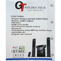 Golden Tech GT-603 Multimedia Speaker System /Subwoofer - Black