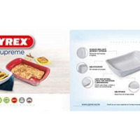 Pyrex Oval Ceramic Oven Serving Baking Dish 31 X 21Cm - Red