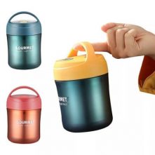 Gourmet Plastic Insulated Lunch Box Thermal Food Flask,500ml, Green Lunch Boxes TilyExpress