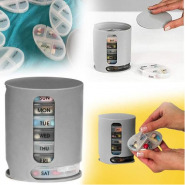 7 Day Tablet Pill Pro Medicine Organizer Storage Box Dispenser, Grey Makeup Bags & Cases TilyExpress 2