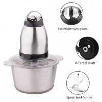 Gourmet Electric 2L Food Processor Meat Mincer Grinder Sausage Machine, Silver.