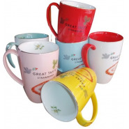 6 Pieces Of Coffee Tea Cups Mugs- MultiColours Teacups TilyExpress 2