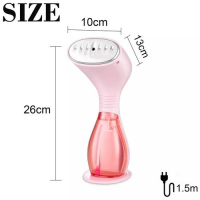 Sonifer Portable Handheld Detachable Water Tank Garment Steamer, Pink