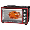 Electro Master EM-EO-1146 - 60HPR 60L Oven With Hot Plate & Rotisserie - Black/Maroon