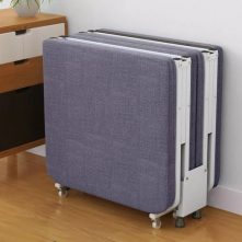 Folding Portable Guest Bed Chair Sofa With Wheels for Home Office Hospital, White Beds TilyExpress