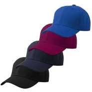 Pack of 4 Adjustable Caps - Maroon, Black, Navy Blue, Royal Blue