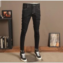 Men’s Non-fading Denim Slim-fit Jean Black. Men's Jeans