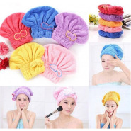 Microfiber Hair Quick Drying Towel Bath Wrap Shower Cap Turban, Color May Vary Towels