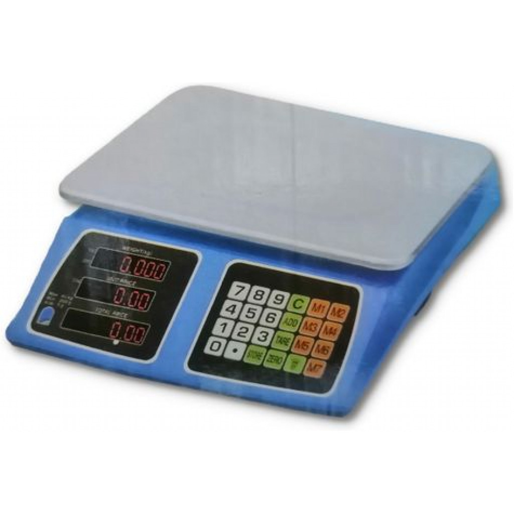 Good 40kg Electronic Mini Digital Price Computing Weighing Scale LCD Display- White Measuring Tools & Scales TilyExpress