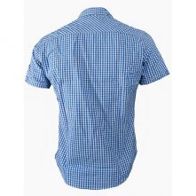 Men’s Checkered Shirt – Blue,White Men's Casual Button-Down Shirts