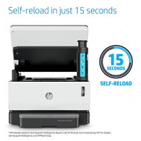 HP Neverstop 1200a Laser Printer, Print, Copy, Scan, Mess Free Reloading, Save Upto 80% on Genuine Toner, 5X Print Yield (USB Connectivity) - Black