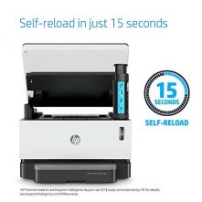 HP Neverstop 1200a Laser Printer, Print, Copy, Scan, Mess Free Reloading, Save Upto 80% on Genuine Toner, 5X Print Yield (USB Connectivity) - Black