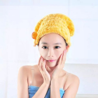 Microfiber Hair Quick Drying Towel Bath Wrap Shower Cap Turban, Color May Vary