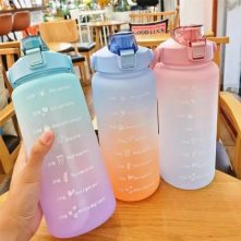 1.5L Time Marked Fitness Jug Outdoor Frosted Water Bottle, Multi-Colour Water Bottles TilyExpress