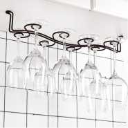 8 Wine glasses Rack Storage Organizer Holder, Black