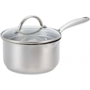 1.9L Stainless Steel Saucepans Cookware Pot- Silver