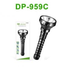 DP LED Rechargeable Torch Flashlight - Black