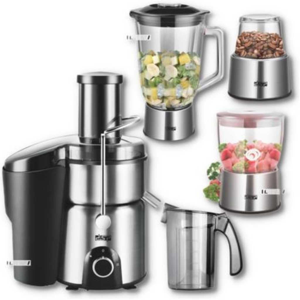 Dsp 4 in1 Juicer Blender Extractor Mincer Food Processor -Silver.