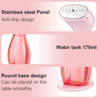 Sonifer Portable Handheld Detachable Water Tank Garment Steamer, Pink