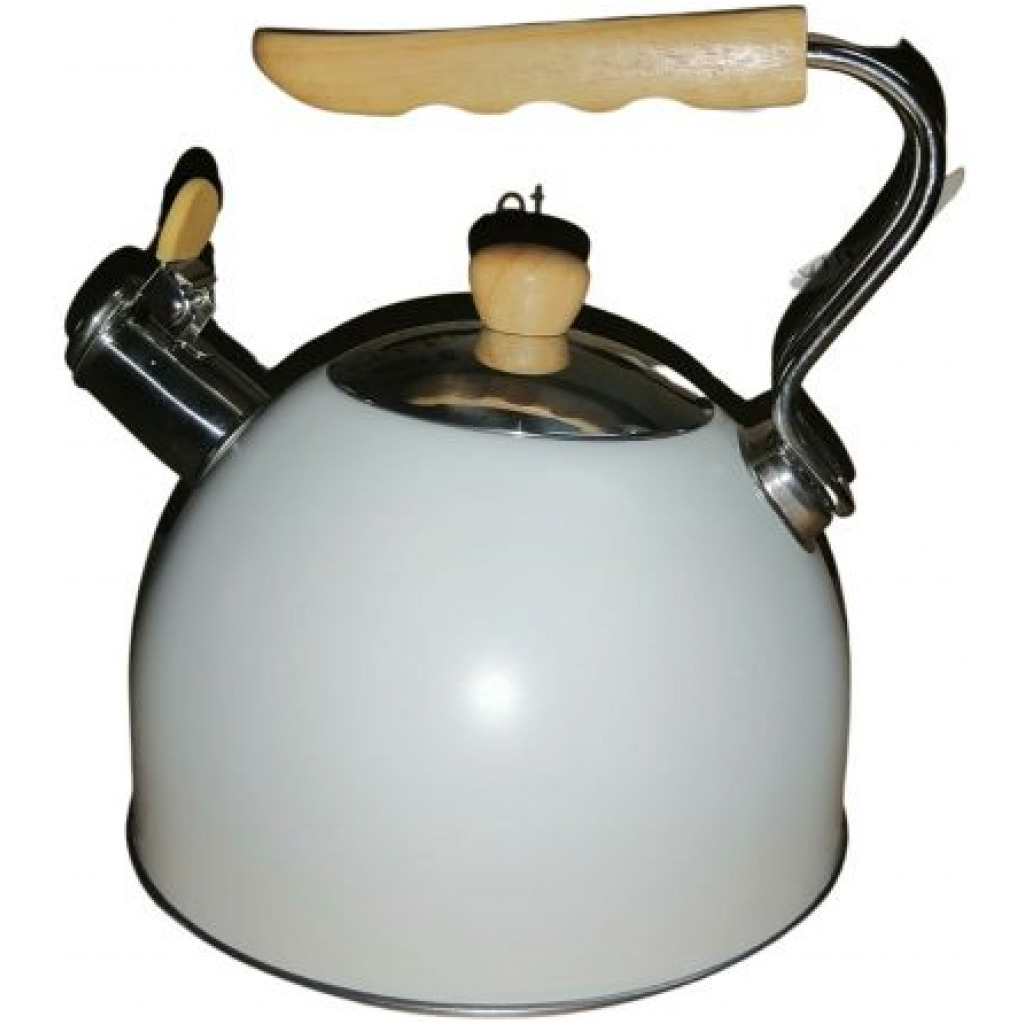 Kaisa Villa 2.5 Litres Whistling Tea Boiling Kettle - White