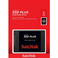 SanDisk SSD PLUS 1TB Internal Hard Drive (SATA III 6 Gb/s, 2.5-inch) - Black