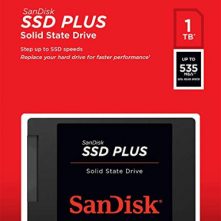 SanDisk SSD PLUS 1TB Internal Hard Drive (SATA III 6 Gb/s, 2.5-inch) – Black