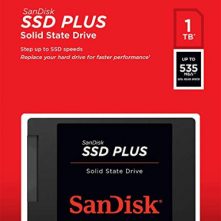 SanDisk SSD PLUS 1TB Internal Hard Drive (SATA III 6 Gb/s, 2.5-inch) - Black