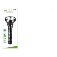 DP LED Rechargeable Torch Flashlight - Black